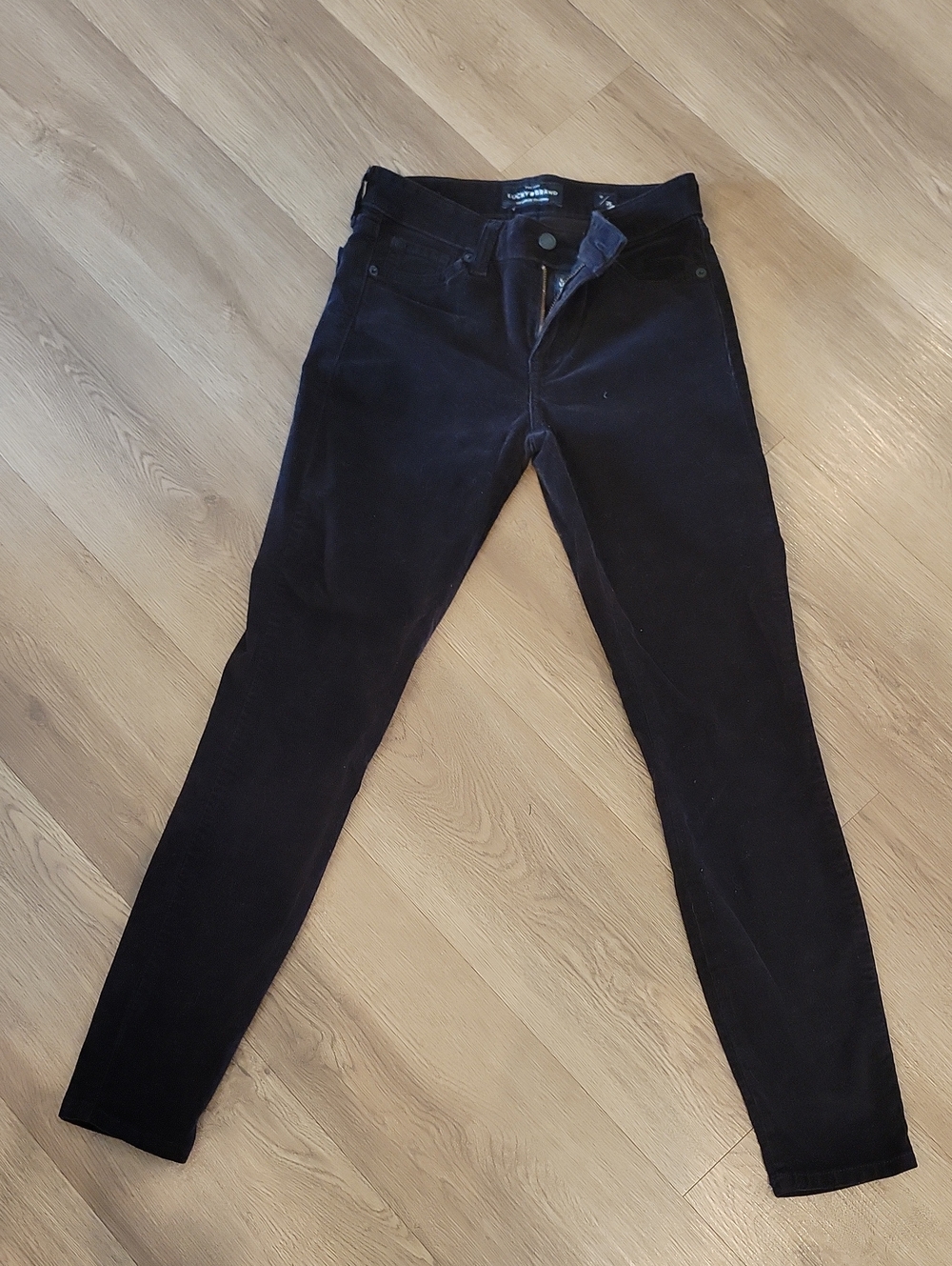 Lucky Brand AVA SKINNY Black Corduroy Jeans